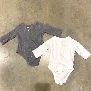 Baby gap cotton henleys: two 3-6mnth. Hardly worn